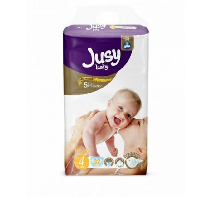 Детские подгузники "Jusy maxi" 4 (7-18 кг) Jmaxi32