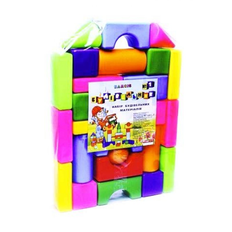Кубики "Будівельник" Пластик Різнобарв'я (16090)