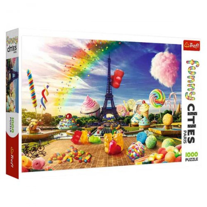 Пазли "Веселі міста: Солодкий Париж", 1000 елементів Комбінований Різнобарвний (164097)