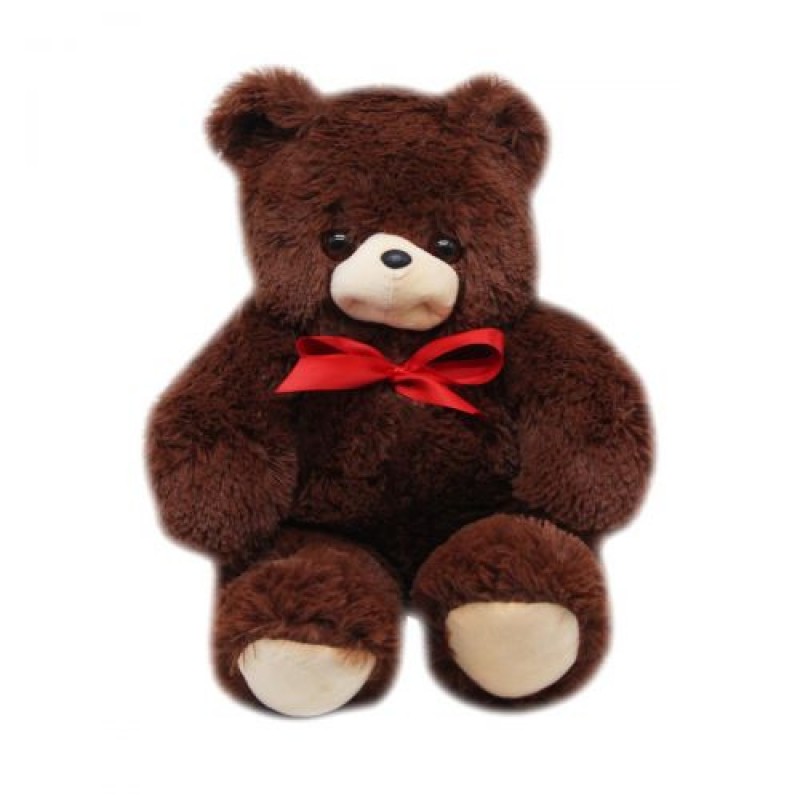 Мягкий плюшевый медведь Boxi Арни 64 см, темно-коричневый