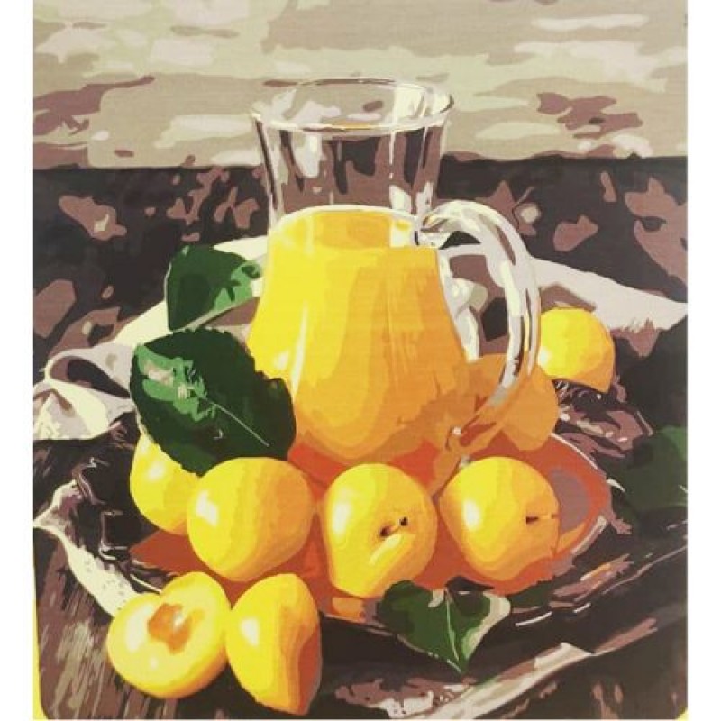 Картина за номерами "Лимонад в глечику" ★★★ Комбінований Білий (180839)