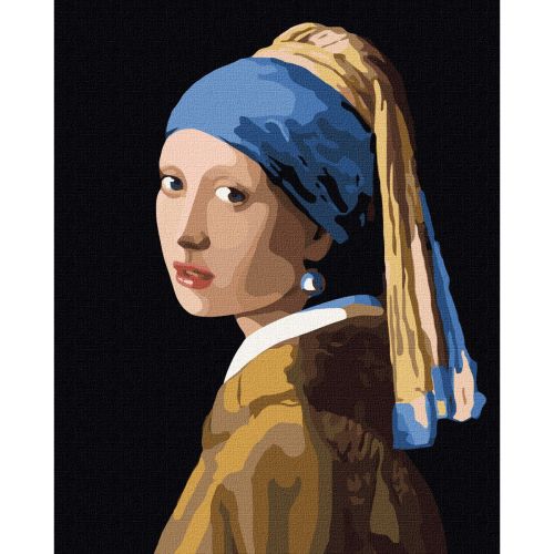 Картина за номерами "Дівчина з перловою сережкою" Комбінований Різнокольоровий (183147)