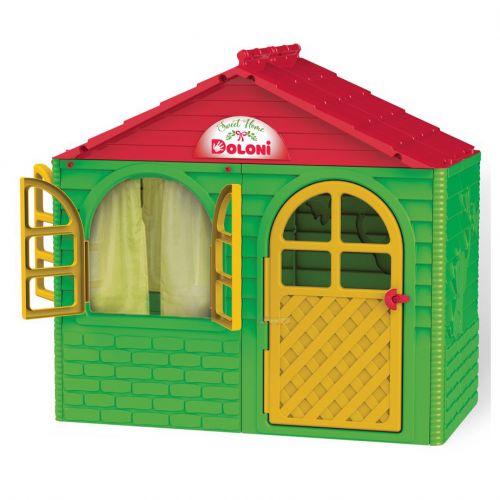 Дитячий будиночок "Будинок зі шторками" Пластик Зелений (186953)