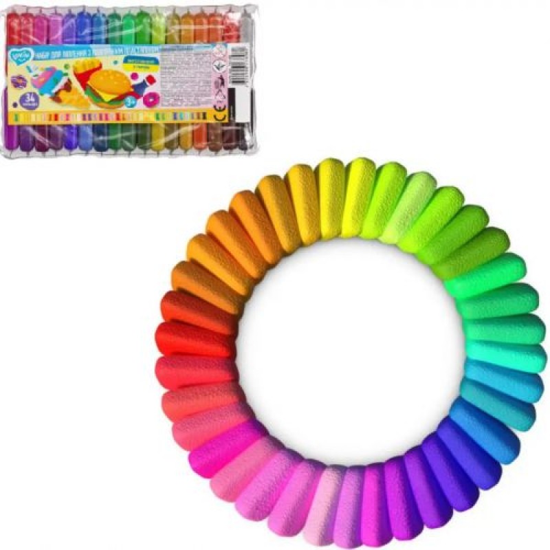Набір повітряного пластиліну, 34 кольори Комбінований Різнобарв'я (205435)