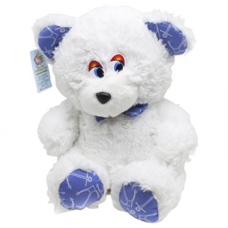 Мʼяка іграшка "Ведмідь Санта", білий Текстиль Білий (209939)