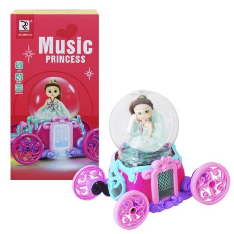 Музична іграшка "Карета з принцесою" Пластик Рожевий (213460)