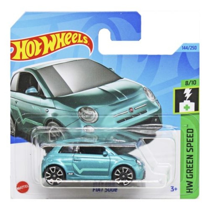 Машинка "Hot Wheels: Fiat 500E" (оригінал) Метал пластик Бірюзовий (214708)