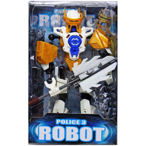 Трансформер "Police 3 Robot", білий (18 см) Пластик Білий (221593)