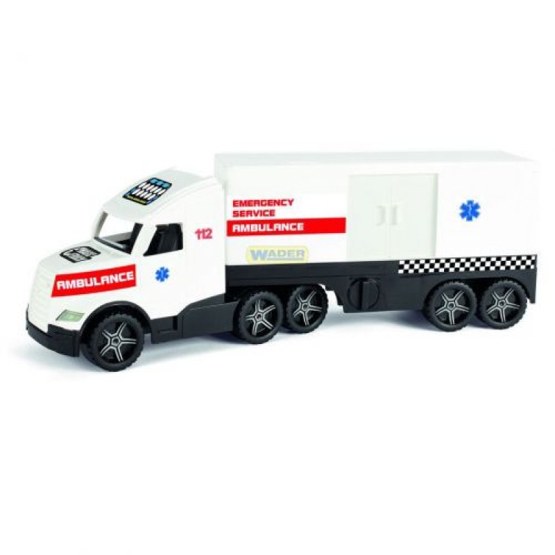 Пластикова машинка "Magic Truck Швидка допомога" 78 см Пластик Білий (221921)