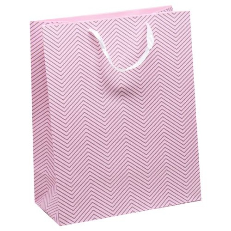 Пакет подарунковий 260 х 127 х 324 мм рожевий Комбінований Різнобарв'я (223860)