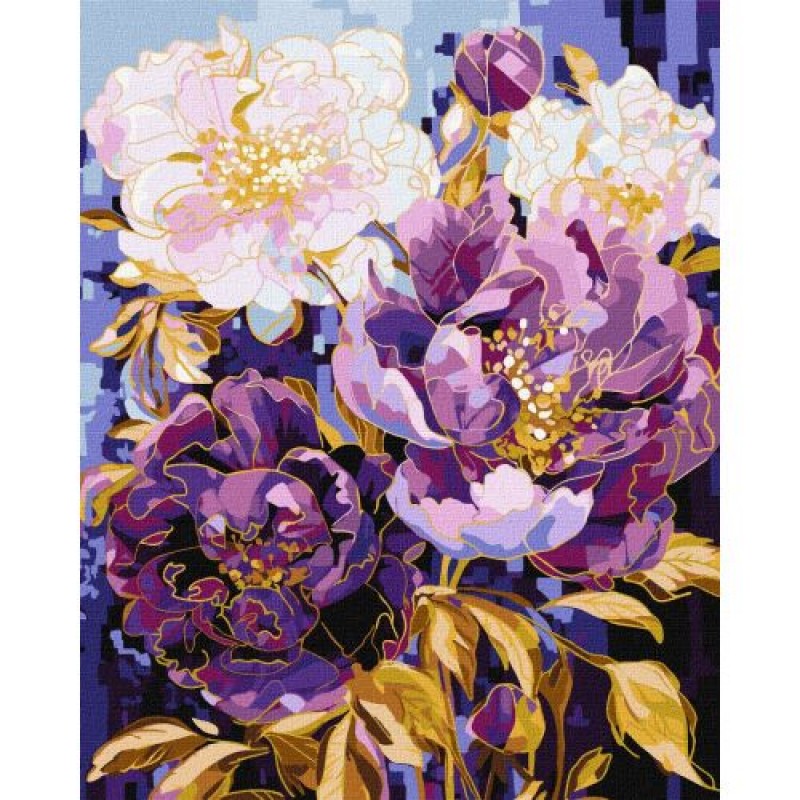 Картина по номерах з фарбами металік "Квітковий калейдоскоп" 40x50 см Комбінований Різнобарв'я (237066)