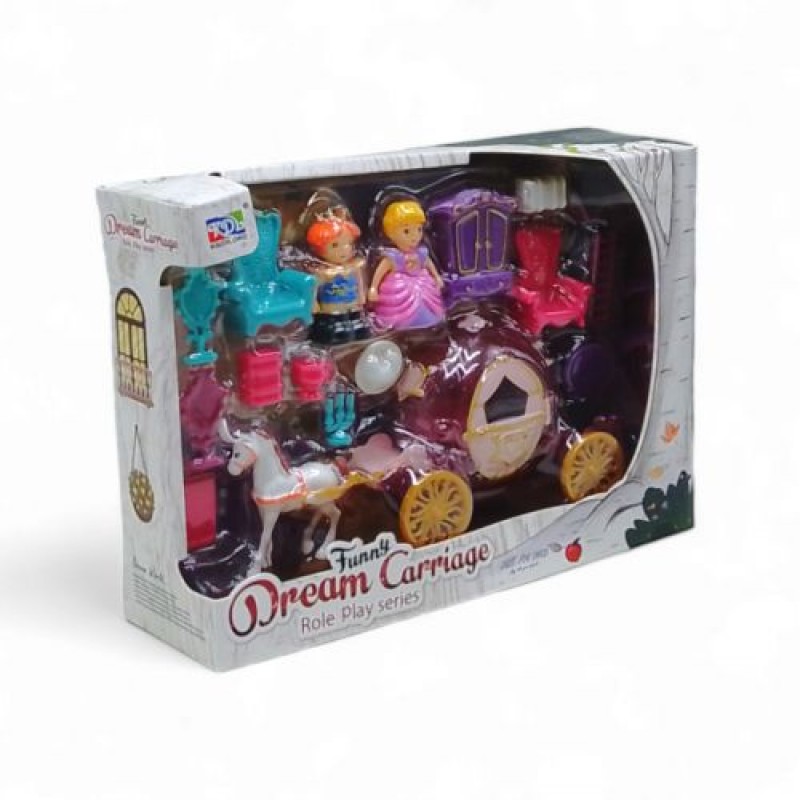 Ігровий набір "Dream Carriage", рожева карета Пластик Різнобарв'я (237941)