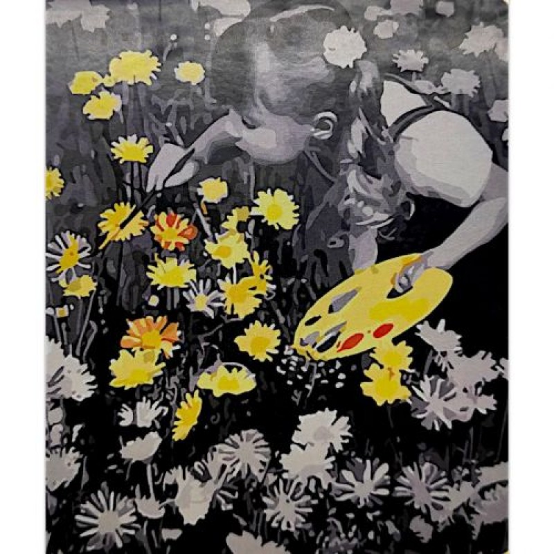 Картина по номерах "Палітра квітів" 40х50 см Комбінований Різнобарв'я (240390)