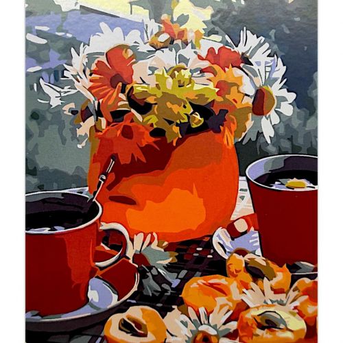 Картина по номерах "Лiтнє чаювання" 40х50 см Комбінований Різнобарв'я (240452)