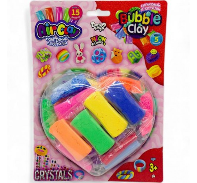 Пластиліну Air Clay+Bubble Clay блістер кристал (241591)