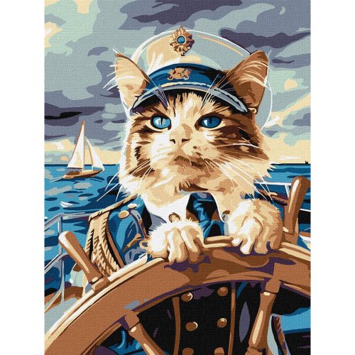 Набір для розпису по номерах "Котячий адмірал" 30х40см (243244)