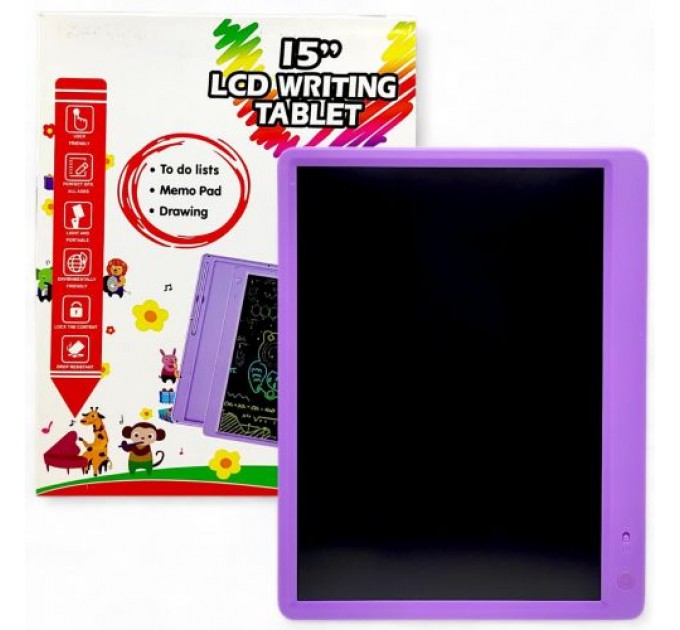 Планшет для малювання "Writing Tablet" (15"), бузковий Пластик Різнобарв'я (248896)