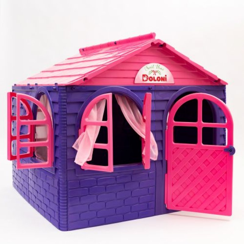 Дитячий будиночок "Будинок зі шторками" Пластик Фіолетовий (205446)