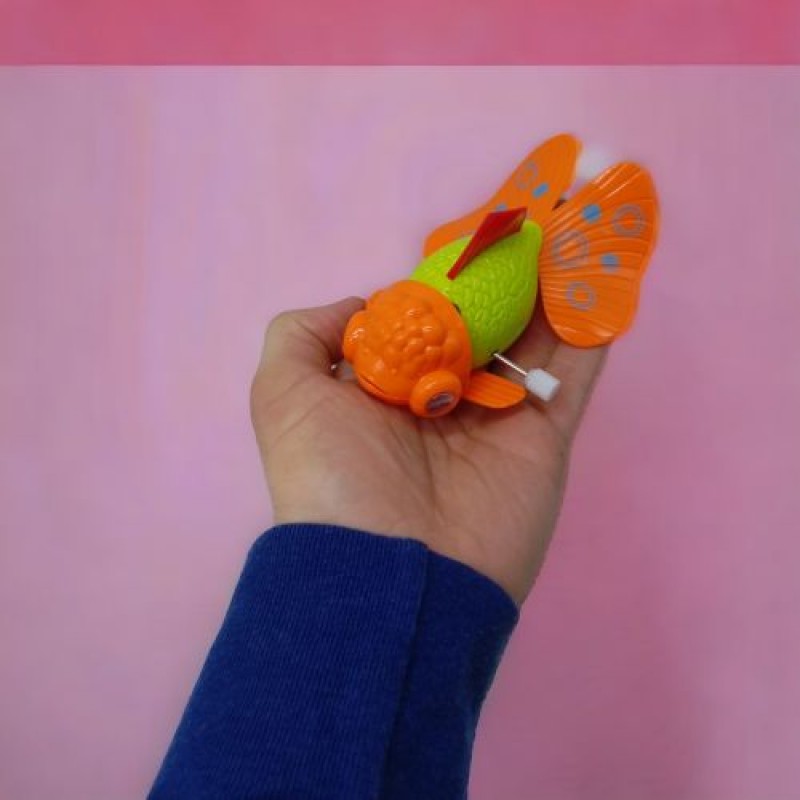 Заводна іграшка "Золота рибка" (зелена) Пластик Зелений (236423)