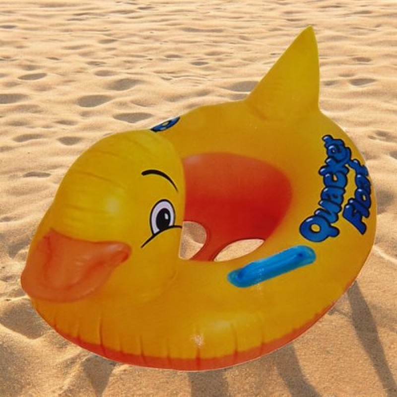 Круг для купання надувний, з ніжками "Каченя", 75 см Комбінований Жовтий (243568)