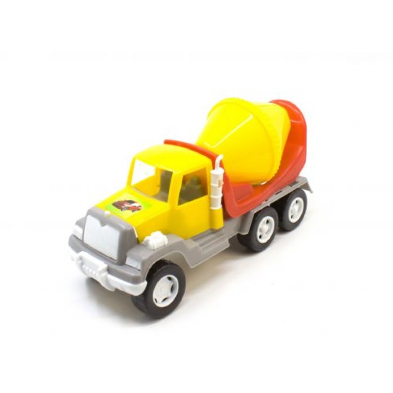 Машинка вантажівка Бетономішалка жовтий. Пластик Різнобарв'я (103664)