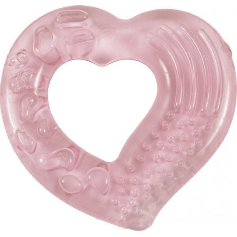Прорезыватель для зубов, с водой "Сердечко" (розовый) LI 307