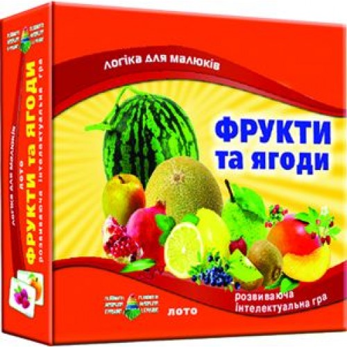 Гра "Дитяче лото. Фрукти і ягоди" Комбінований Різнобарвний (128666)