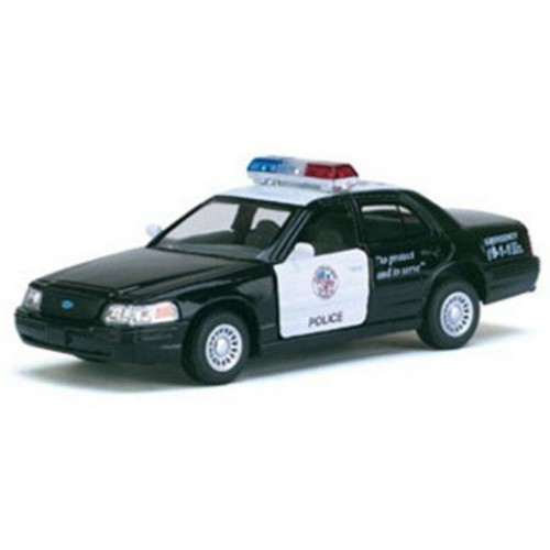 Машинка "Ford Crown Victoria" Поліція Метал Чорно-білий (13331)