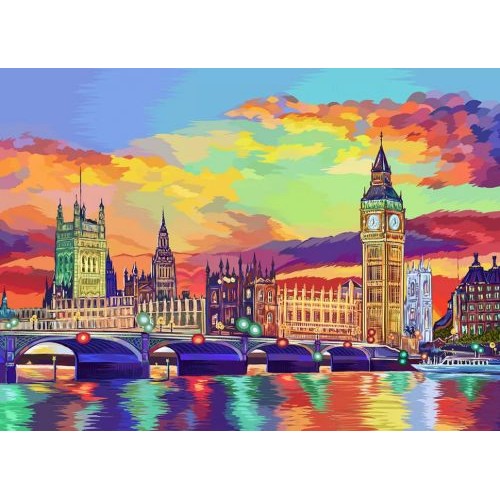 Картина по номерам "Красочный Лондон" укр KpN-01-08U