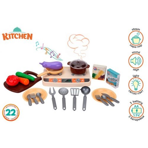 Кухня "Kitchen Set", 22 деталі Пластик Різнобарв'я (145416)