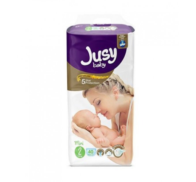 Детские подгузники "Jusy mini" 2 (3-6 кг) Jmini40