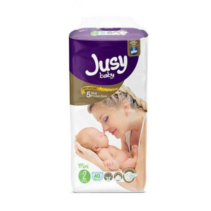 Детские подгузники "Jusy mini" 2 (3-6 кг)