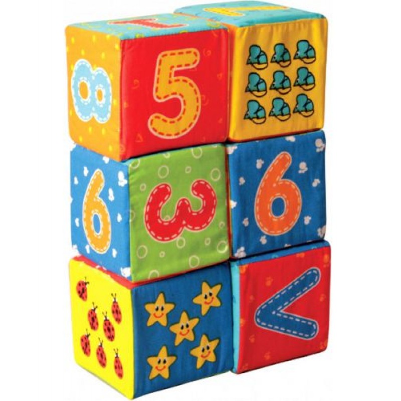 Набір м'яких кубиків "Цифри" Комбінований Різнобарвний (149561)