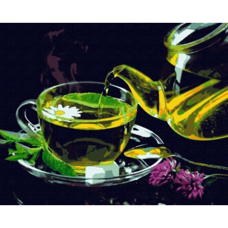 Картина по номерам "Зеленый чай" RB-0103