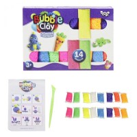 Шариковый пластилин "Bubble Clay" 14 цветов (укр)