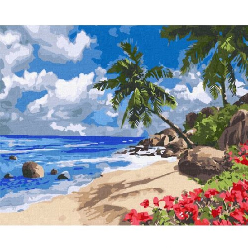 Картина за номерами "Тропічний острів" ★★★★★ Комбінований Різнобарв'я (186993)