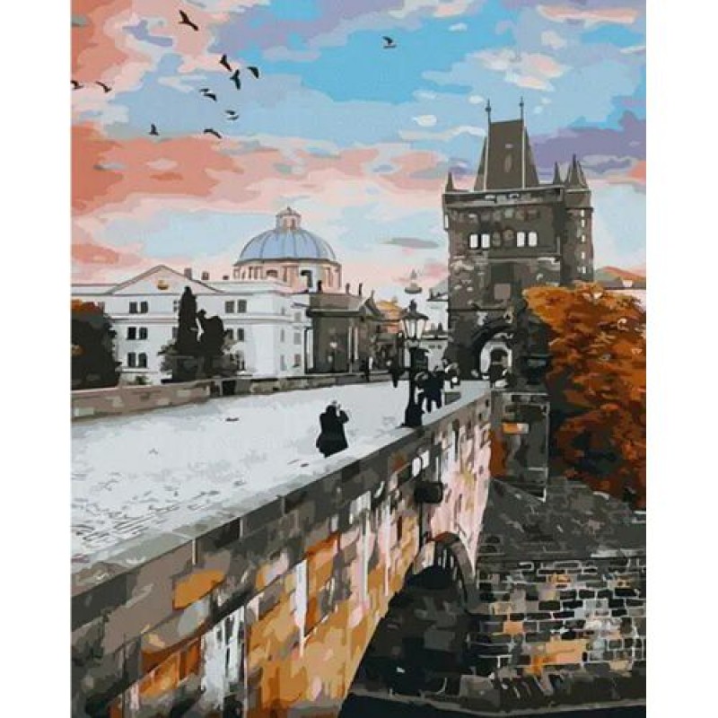 Картина за номерами "Осіння мостова" Комбінований Різнобарв'я (197732)
