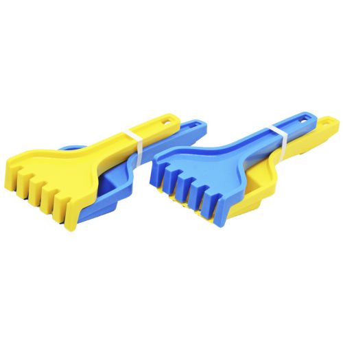 Пісочний набір "Лопатка та граблі" (блакитний + жовтий) Пластик Блакитний Жовтий (202412)