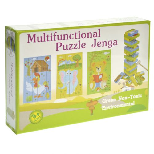 Дерев'яна джанга-пазл "Multifunctional Puzzle Jenga" (англ) Дерево Різнобарв'я (202732)