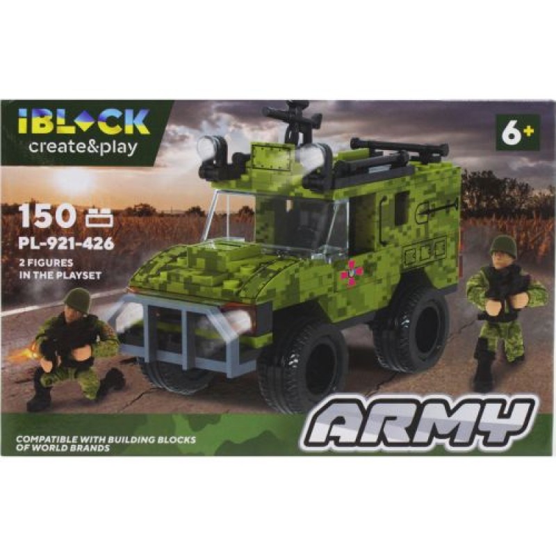 Конструктор "Army: Військовий Джип" (вид 3), 150 дет. пластик Різнобарв'я (203035)