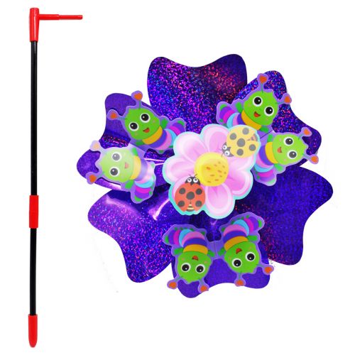 Вітрячок дитячий "Яскрава квіточка", фіолетовий Пластик Фіолетовий (204523)