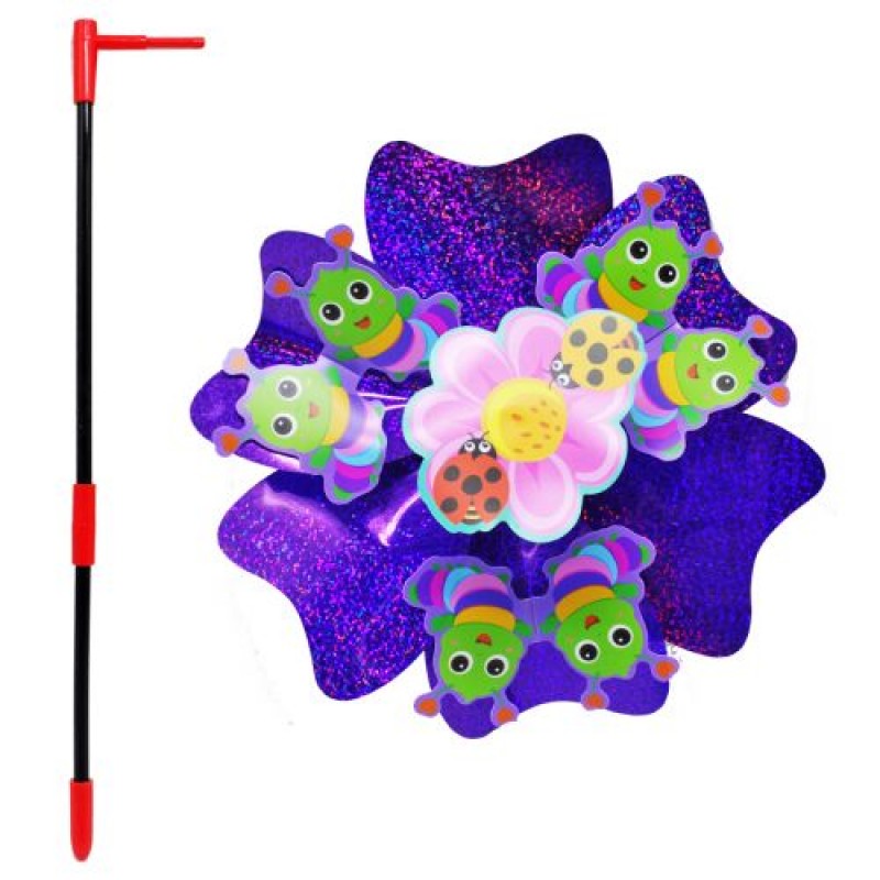 Вітрячок дитячий "Яскрава квіточка", фіолетовий Пластик Фіолетовий (204523)