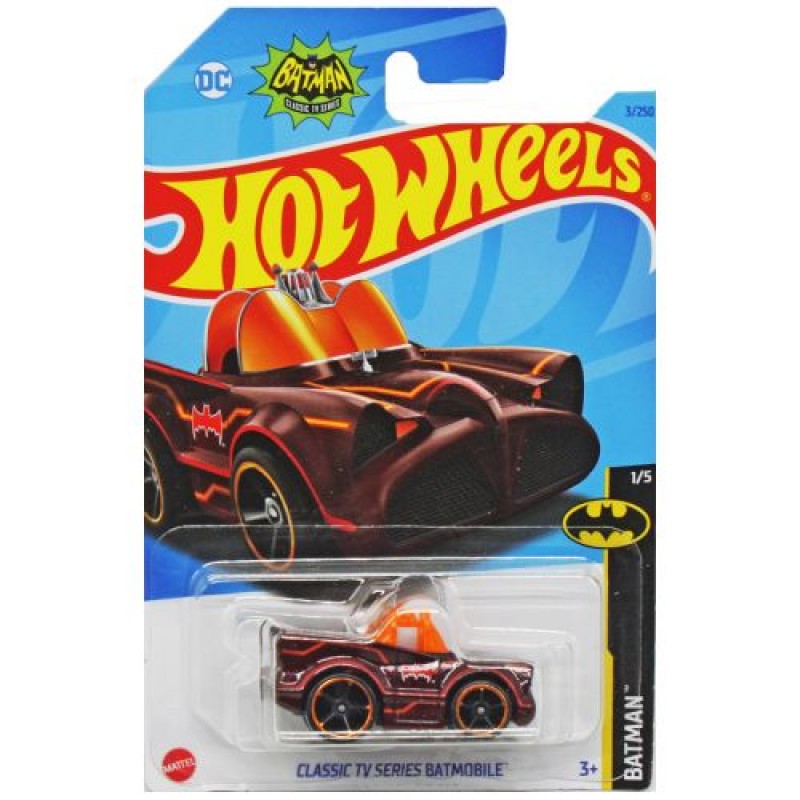 Машинка "Hot wheels: Classic TV Batmobile" (оригінал) Комбінований Бордовий (205673)