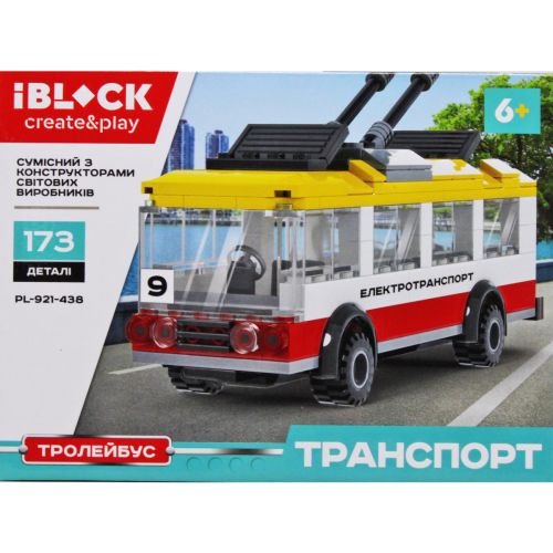 Конструктор пластиковий "Транспорт: Тролейбус" Пластик Різнобарв'я (206419)