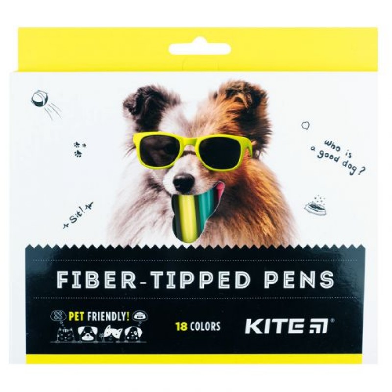 Набір фломастерів "Kite Dogs" (18 шт) Комбінований Різнобарв'я (215040)