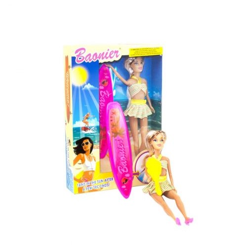 Уцінка. Лялька з аксесуарами "Пляж" (в жовтому) - Пошкоджена упаковка, не засмагає (216346)