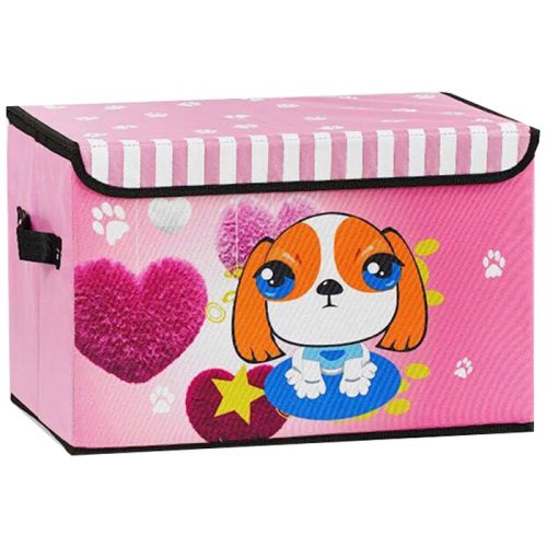 Кошик-пуфик для іграшок "Мила собачка" (малий) Комбінований Рожевий (223364)