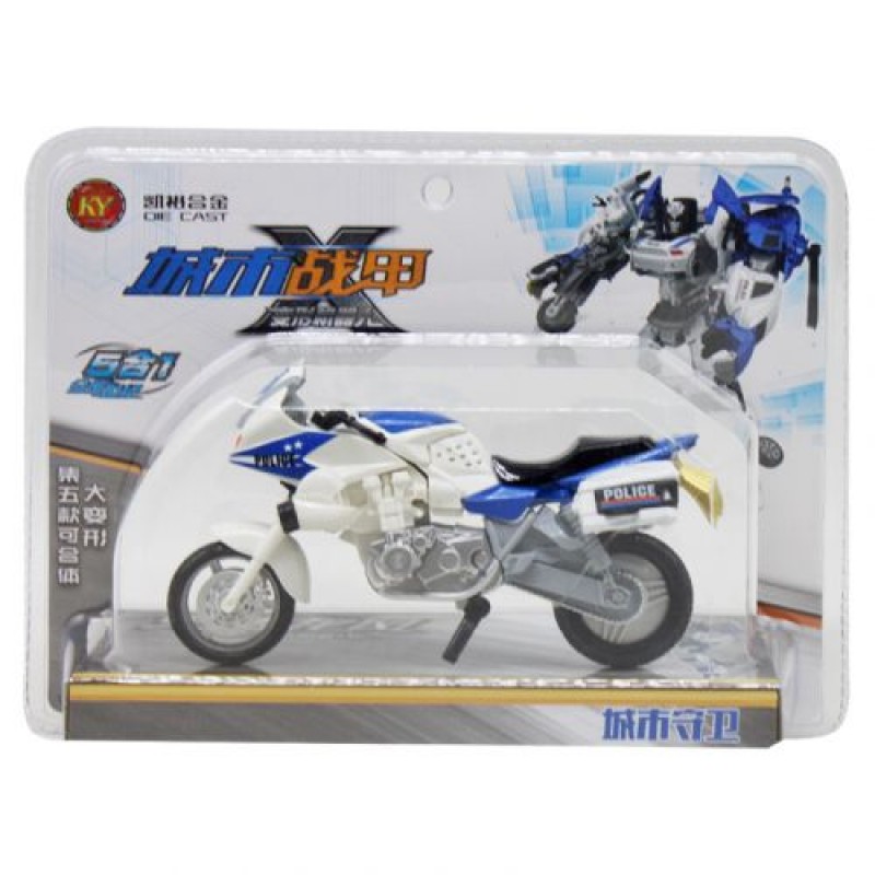 Робот-трансформер "Поліцейський мотоцикл" Пластик Білий (225967)