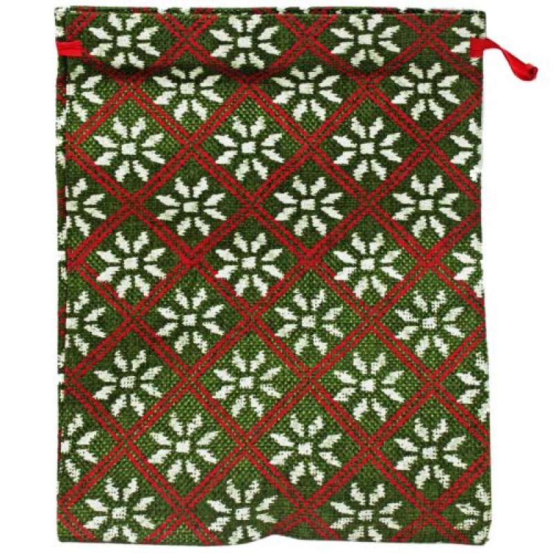 Новорічний мішок для подарунків (зелений) Текстиль Зелений (229937)
