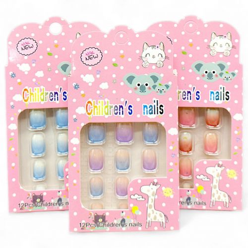 Набір накладних нігтів "Childrenʼs nails" Комбінований Різнобарв'я (232731)